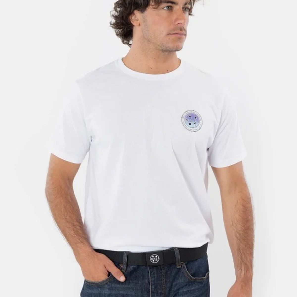 MAUI AND SONS - Pack Polera Cinturon Fantastic Blanco Hombre Maui And Sons