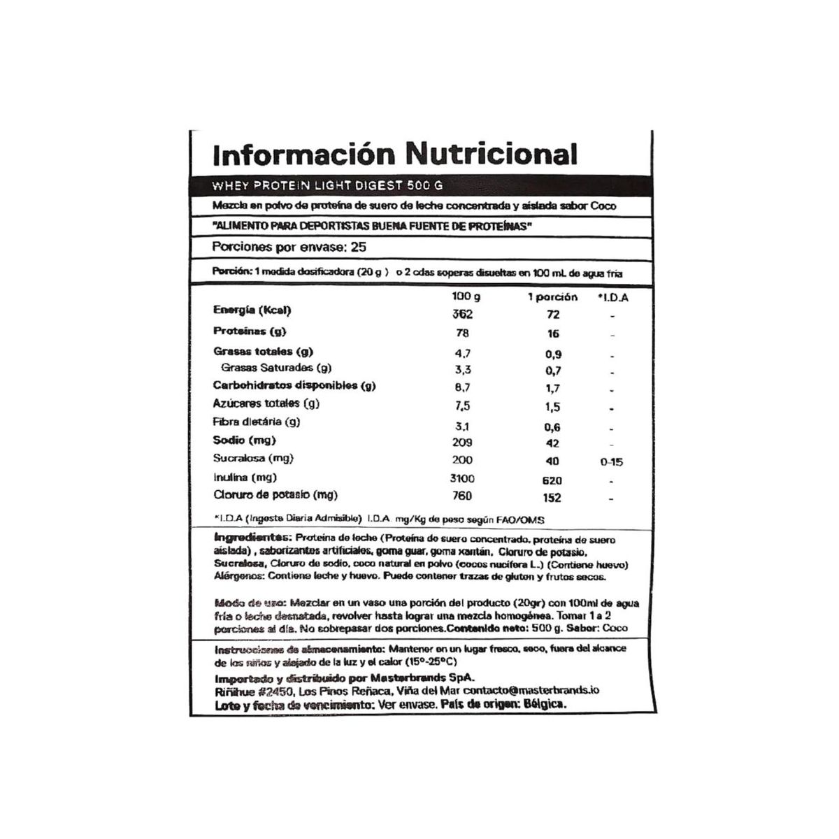 QNT - PROTEINA WHEY LIGHT DIGESTY COCONUT 500GR - QNT