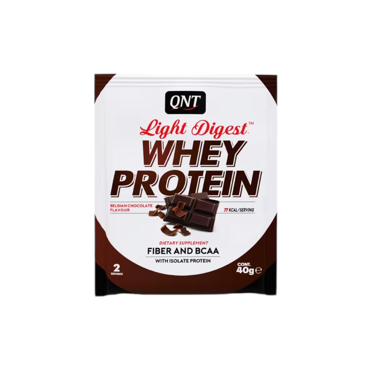 QNT - PROTEINA WHEY LIGHT DIGESTY CHOCOLATE BELGA 40 GR - QNT
