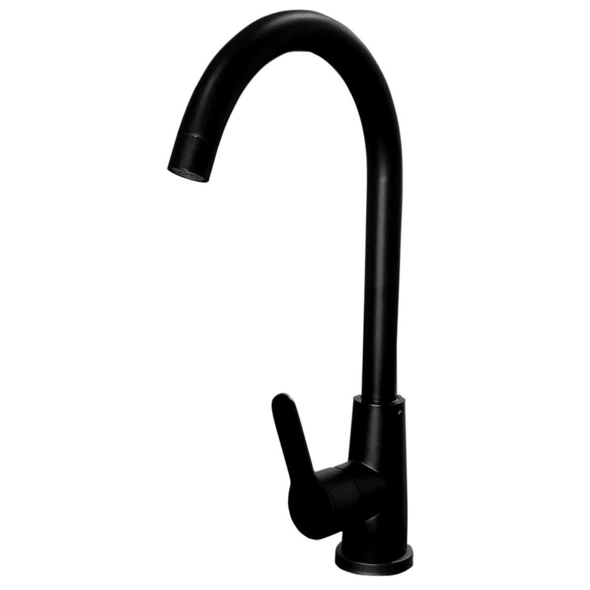 DOMSA - Llave Monomando Domsa de acero inoxidable negro mate