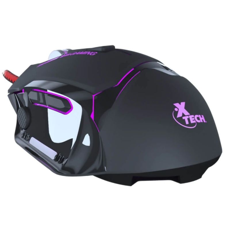 XTECH - Mouse Gamer Combative 8 Botones 7200dpi RGB Negro XTECH