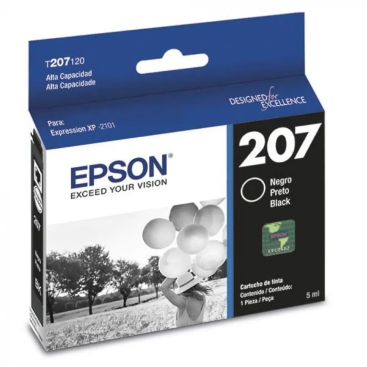 EPSON - Cartucho de Tinta Epson T207 300 páginas Negro