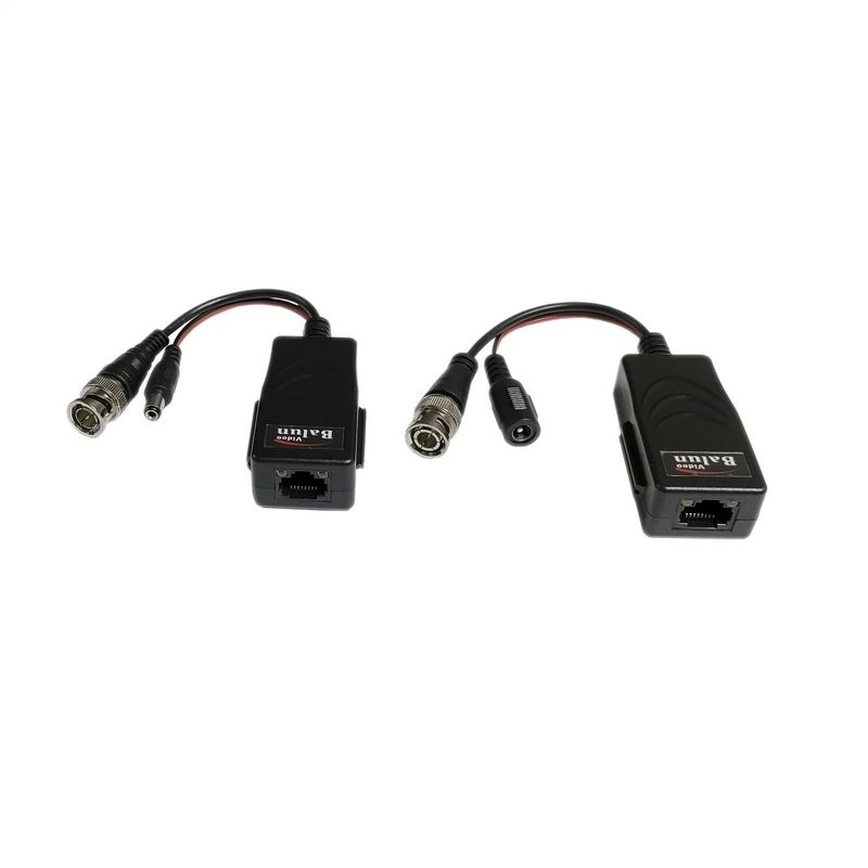 GENERICO - VIDEO BALUN 1 CANAL RJ45 HD-TVI/CVI/AHD VIDEO + POWER - Negro