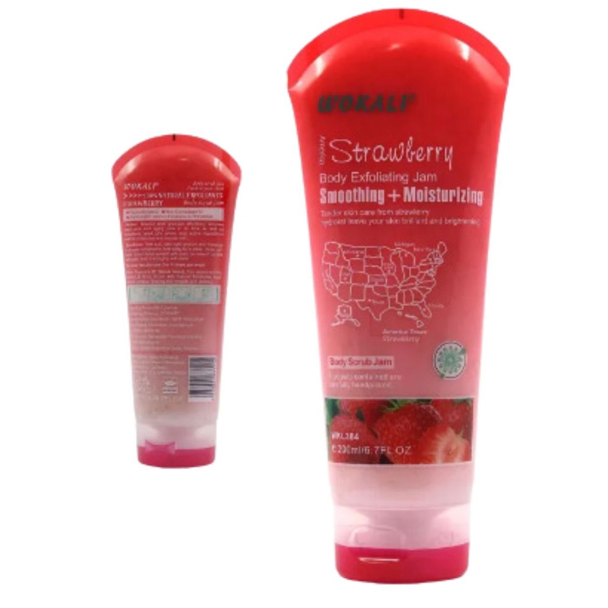 LIKE SHOP - Pack 2 Cremas Exfoliantes Rostro y Cuerpo Frutilla