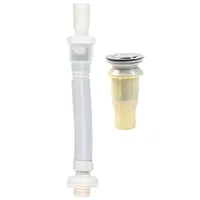 Desagüe con rebalse + Sifón Fexible para Vanitorio wy015+wy019