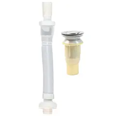 DOMSA - Desagüe con rebalse + Sifón Fexible para Vanitorio wy015+wy019