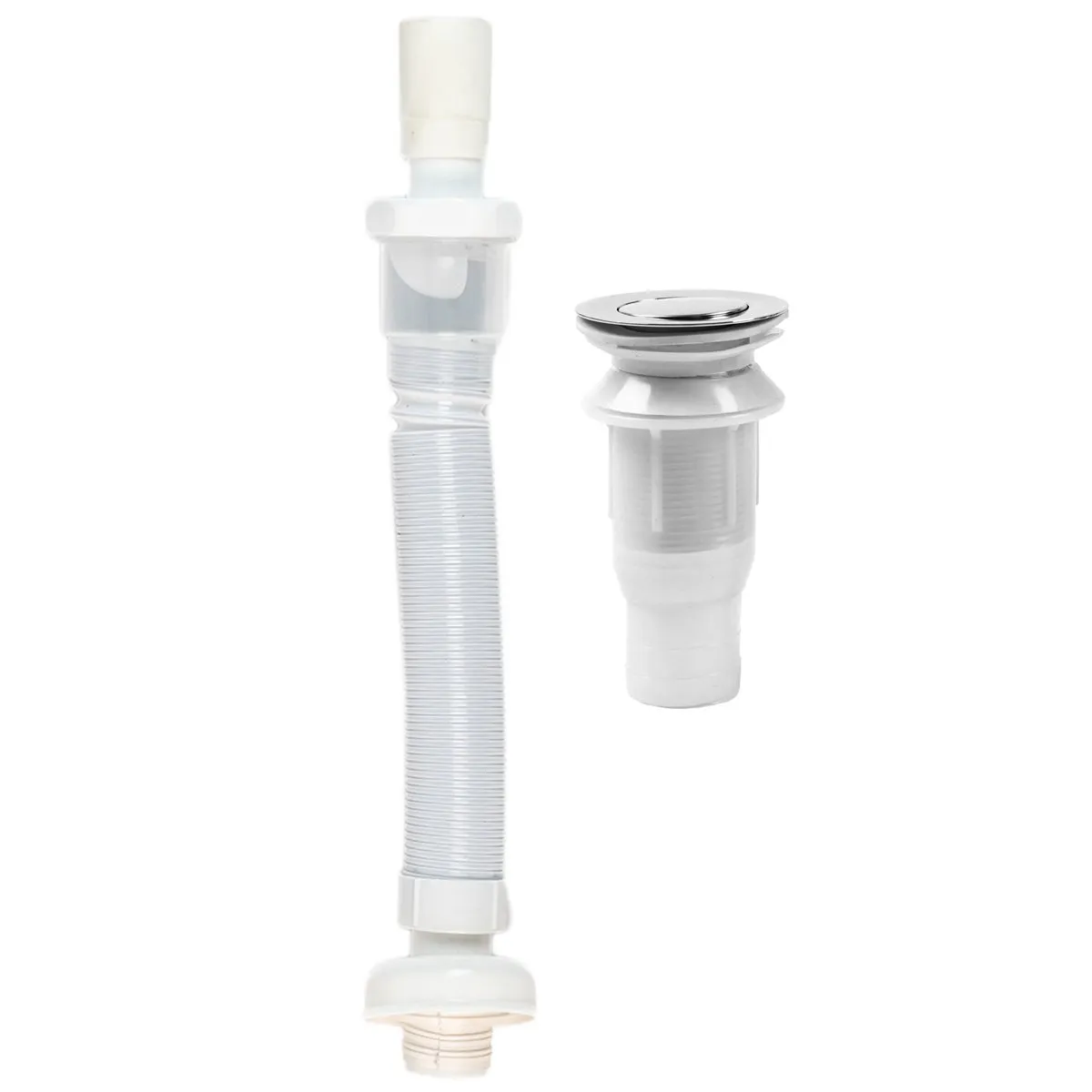 DOMSA - Desagüe con rebalse + Sifón Fexible para Vanitorio Domsa wy016+wy019