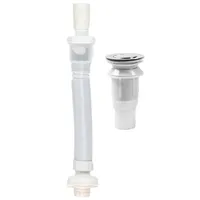 Desagüe con rebalse + Sifón Fexible para Vanitorio wy016+wy019