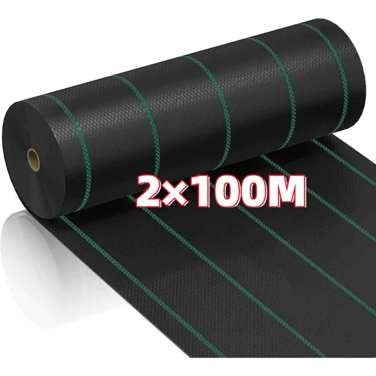 KUANGYE - Malla Antihierbas Jardin 2x100M Tela Geotextil Para Control Maleza Rotura y Estabilizada Contra UV