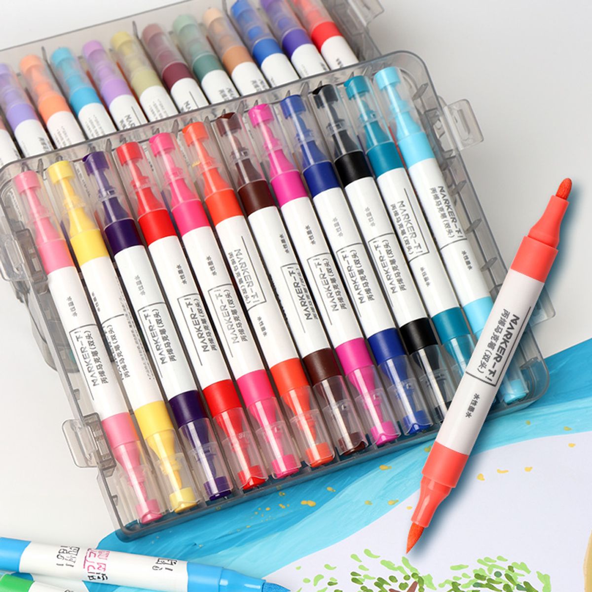 MIYA - Marcadores de acrilico miya (doble cabeza) 24unds