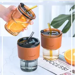 GENERICO - Vaso De Vidrio Con Funda 400ml Hermetico