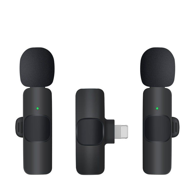 GENERICO - 2 Micrófonos Inalámbrico Mini Lavalier Compacto Solapa Lightning