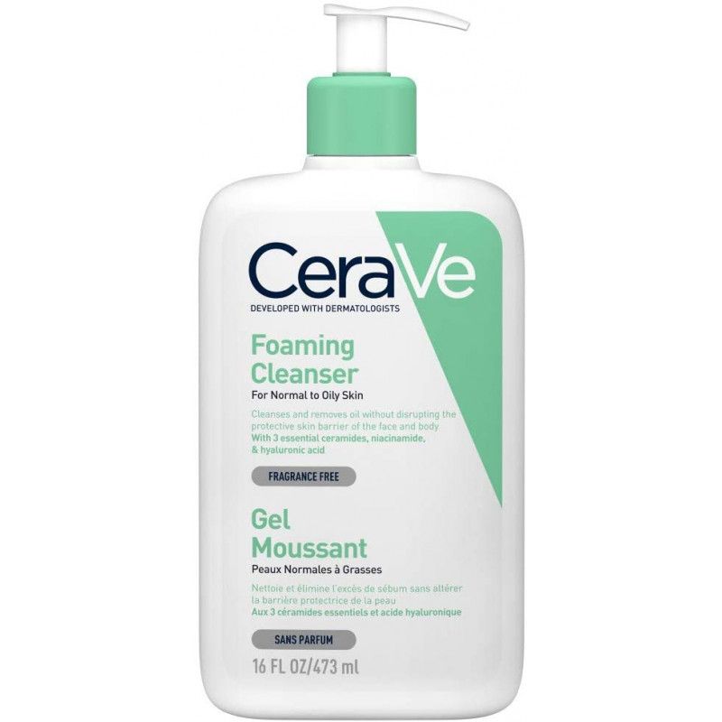 CERAVE - CERAVE Gel Limpiador Espumoso 473 Ml Tipo De Piel Normal A Grasa