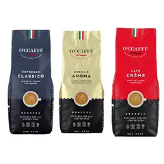 OCCAFFE - Pack 3 Café En Grano Entero 250 Grs C/u