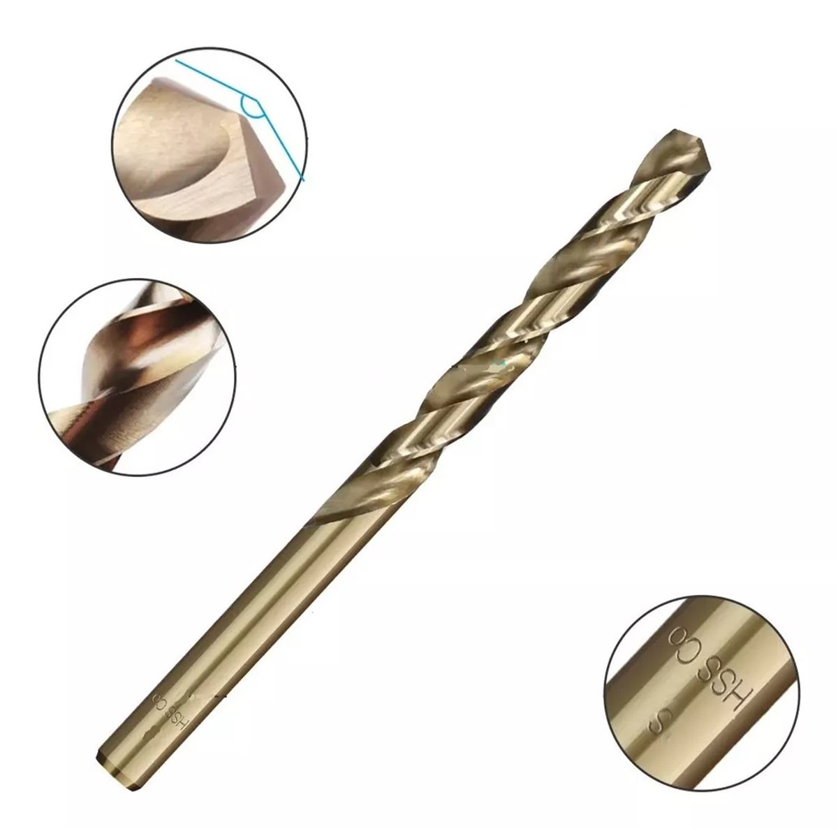 GENERICO - Broca Cobalto 9.5 mm  Set 5pcs Hssm35 Al 5%