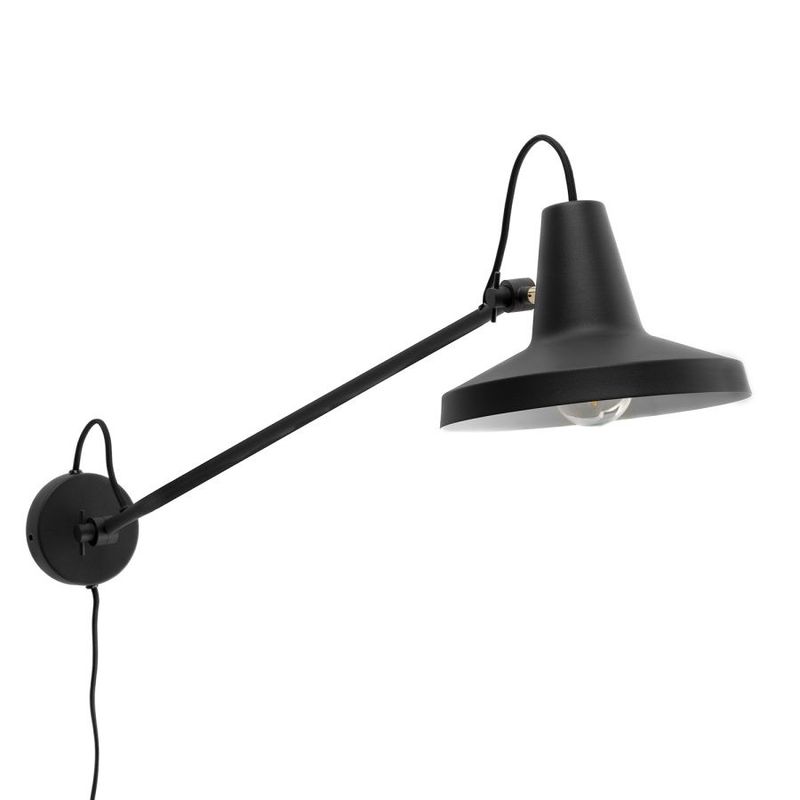 GENERICO - Lámpara de Pared Apliqué Negro pantalla ajustable Roberta