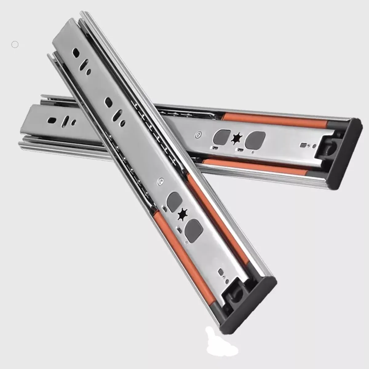 GENERICO - Corredera Telescoplica 35 cm Push Open Y Cierre Suave 1par