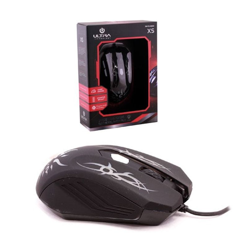 ULTRA - Mouse Alámbrico Ultra X 5 Retro Iluminado Gaming ULTRA