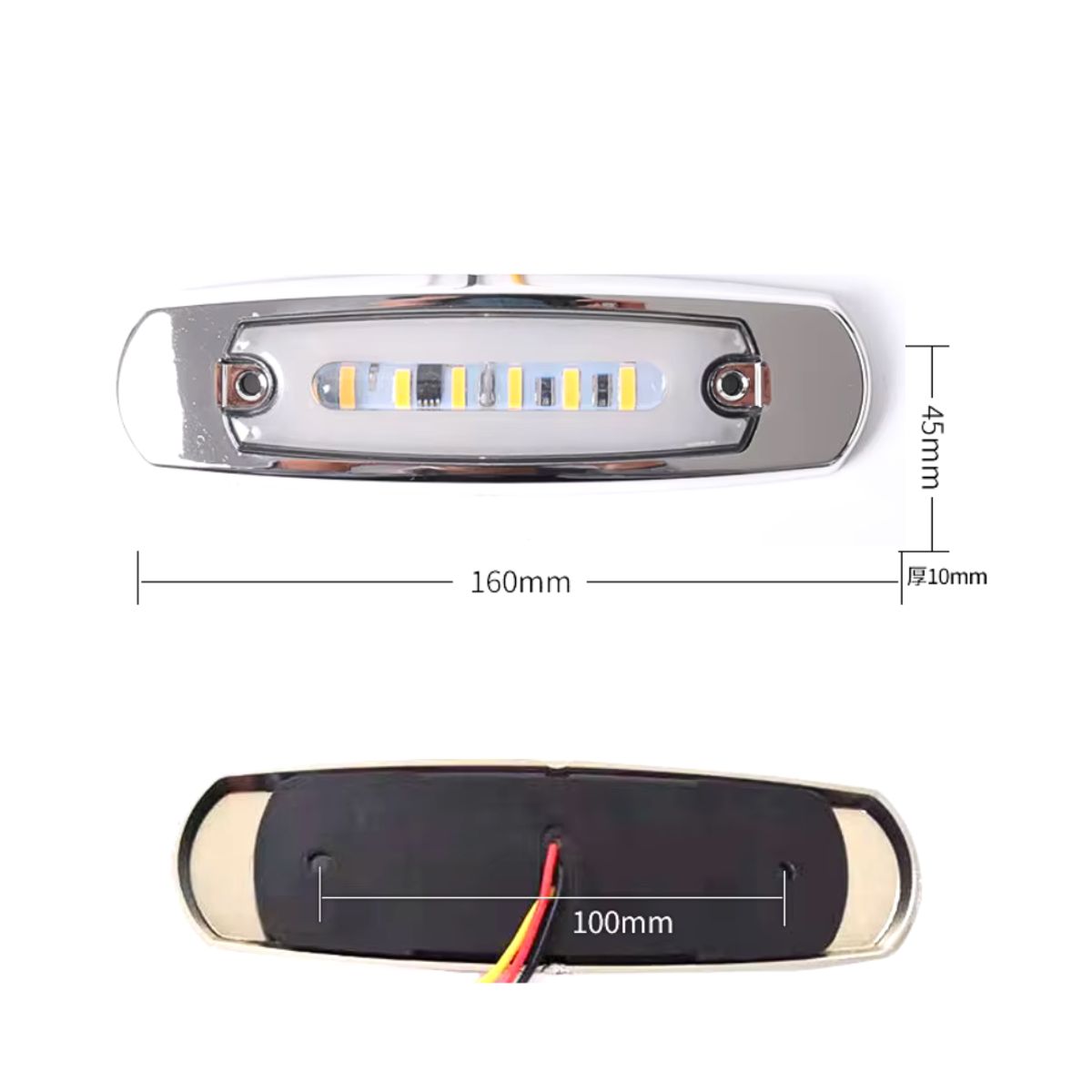 GENERICO - Par Foco Luz Lateral Led Multi-volts 1224v Luz Blanca