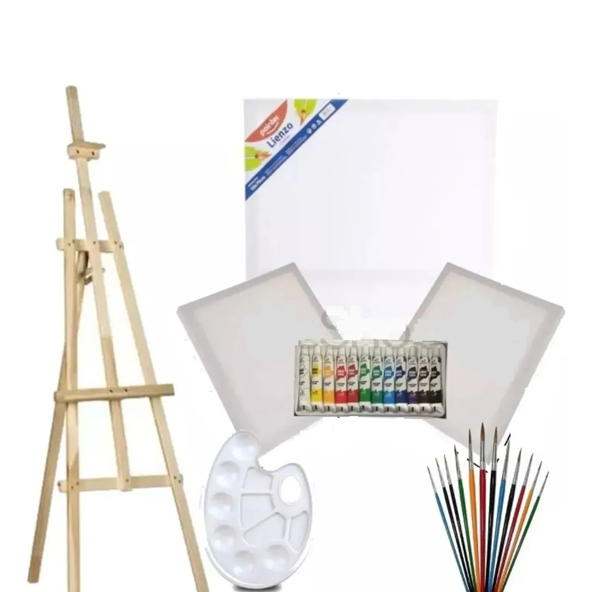 GENERICO - Set De 7 Pcs De Arte Acrílico Kit Para Pintar Atril Bastidor