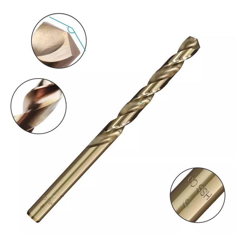 GENERICO - Broca Cobalto 10 mm  Set 5pcs Hssm35 Al 5%