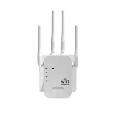 GENERICO - Repetidor Amplificador de Señal Wi-Fi de 4 antenas de 2,4ghz 1200 mbps