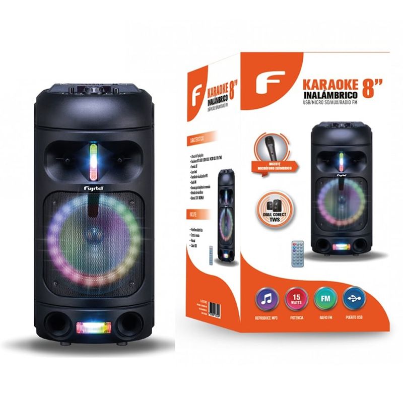 FUJITEL - Parlante Karaoke Fujitel 8 Inalambrico Fx FUJITEL