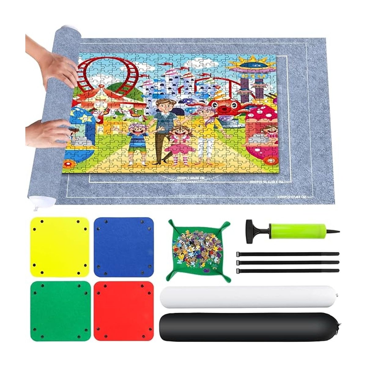 ATURE - Mat Puzzles 1500 Piezas Manta Almacenamiento Rompecabezas