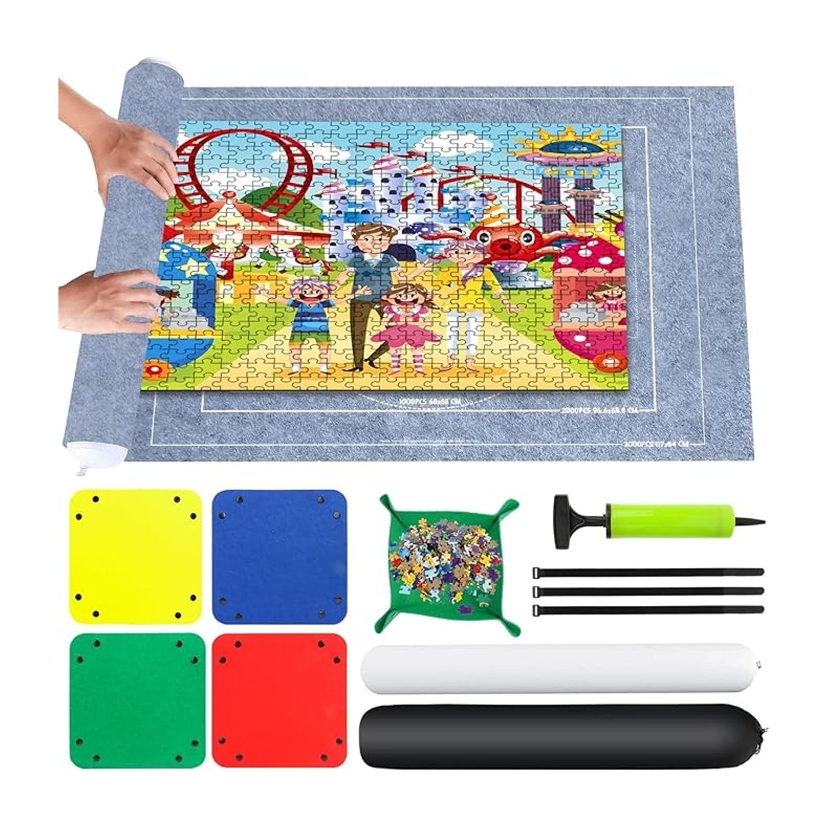 ATURE - Mat Puzzles 1500 Piezas Manta Almacenamiento Rompecabezas