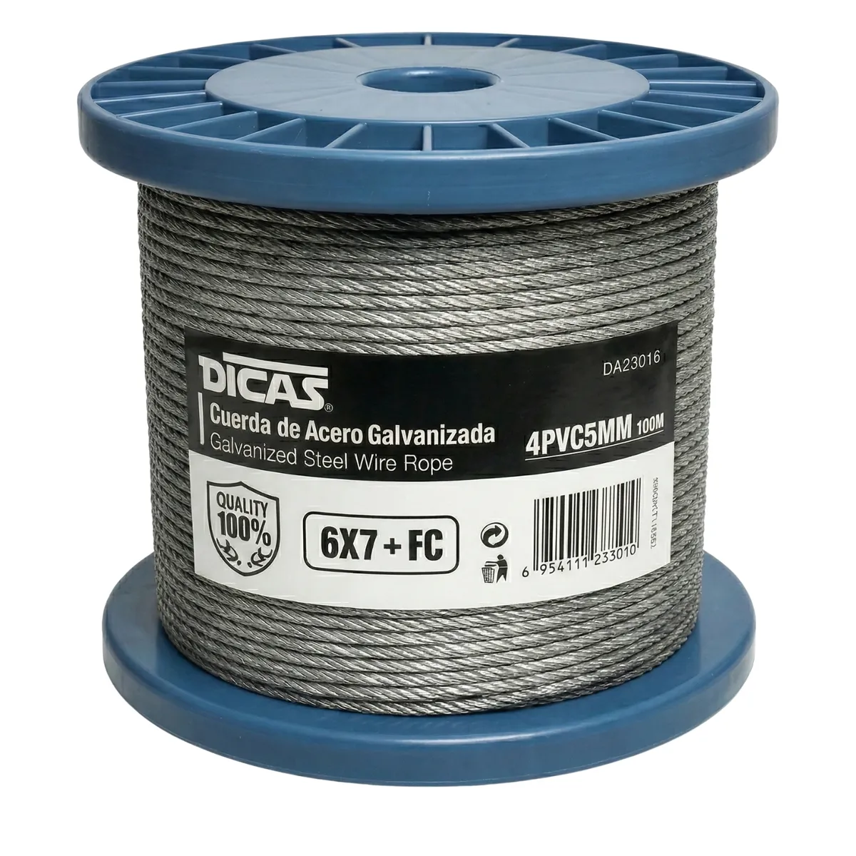 Piola Cable De Acero Forrado Pvc 4 Mm 100 Metros Dicas, marca DICAS - Foto 2