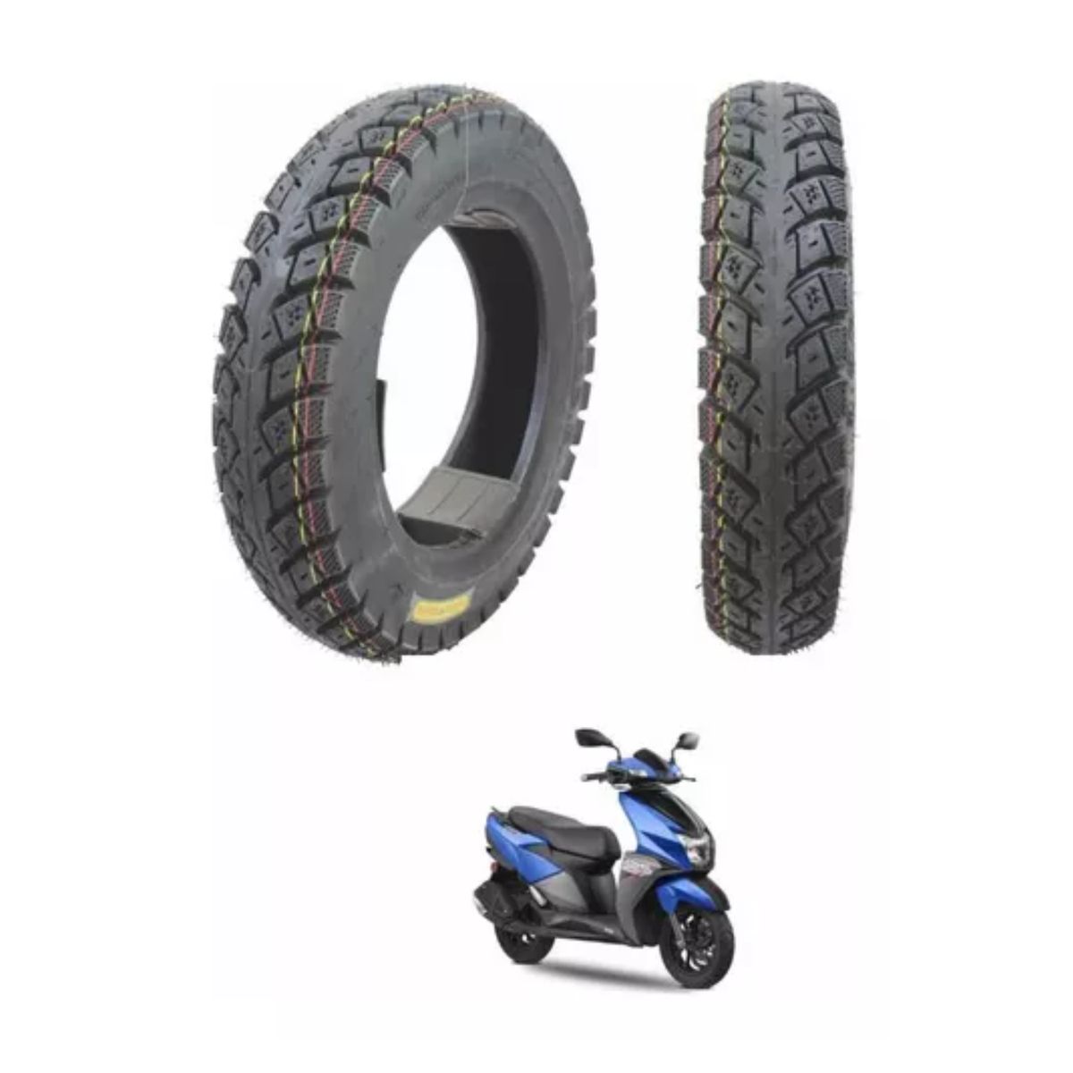GENERICO - Neumático 350-10 Tubular+válvula Para Moto Scooter