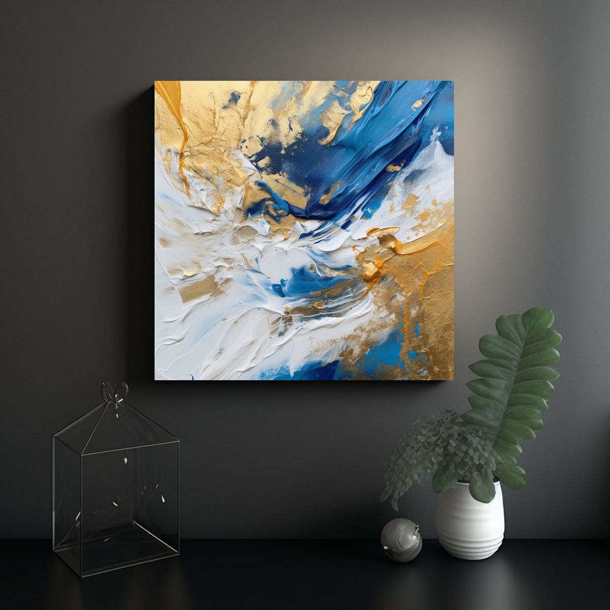 GENERICO - Cuadro Decoración Hogar: Cuadro Blanco Con 80x80 Cm