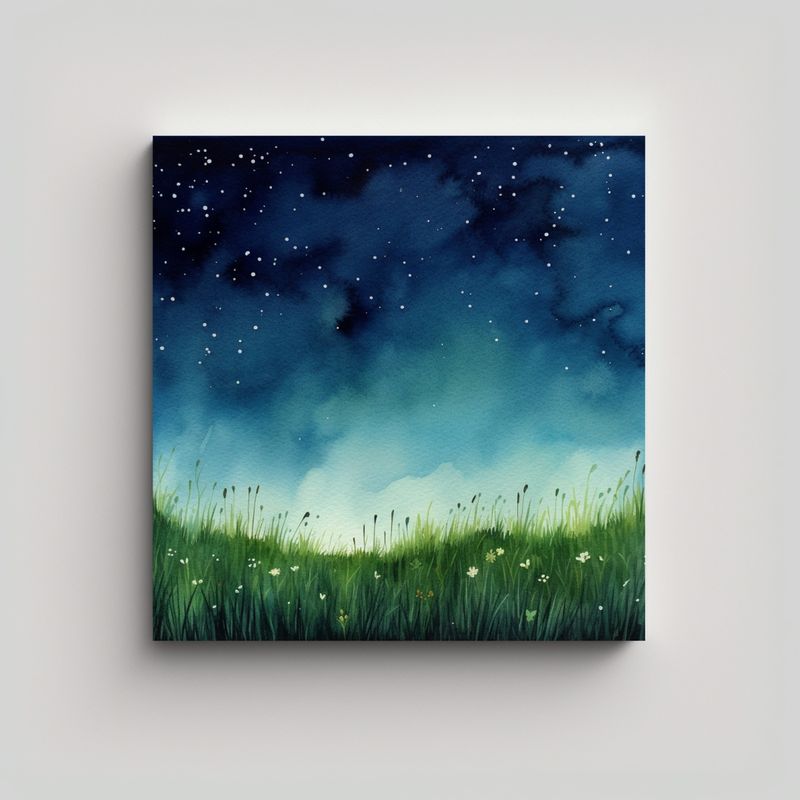 GENERICO - Cuadro Minimalista De Cielo Estrellado Sobre 50x50 Cm