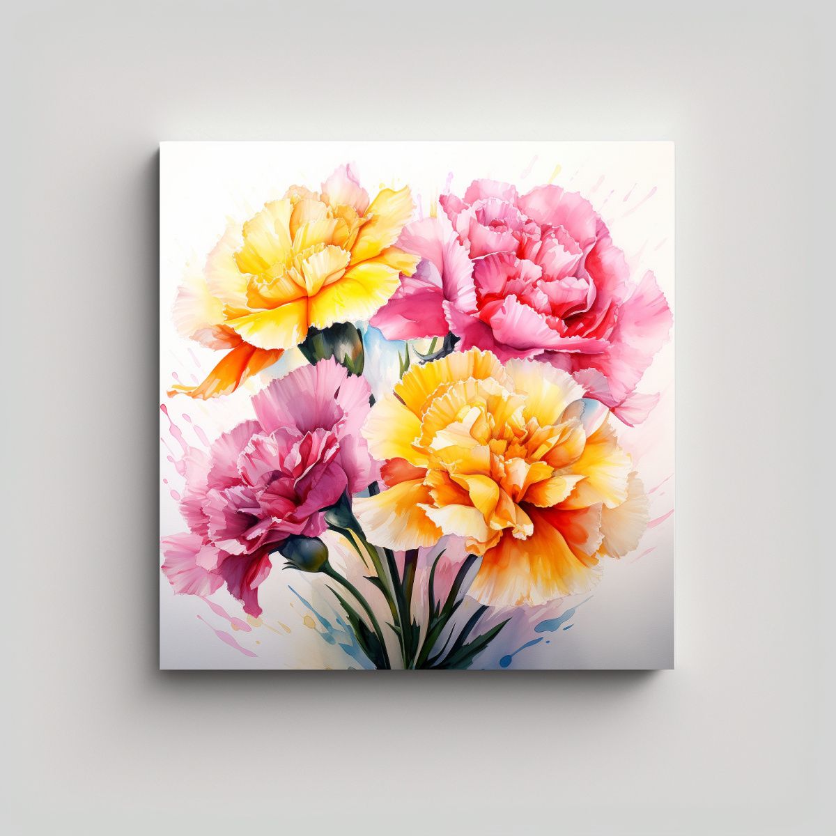 GENERICO - Cuadros Decorativos Abstractos De Textura Y 70x70 Cm