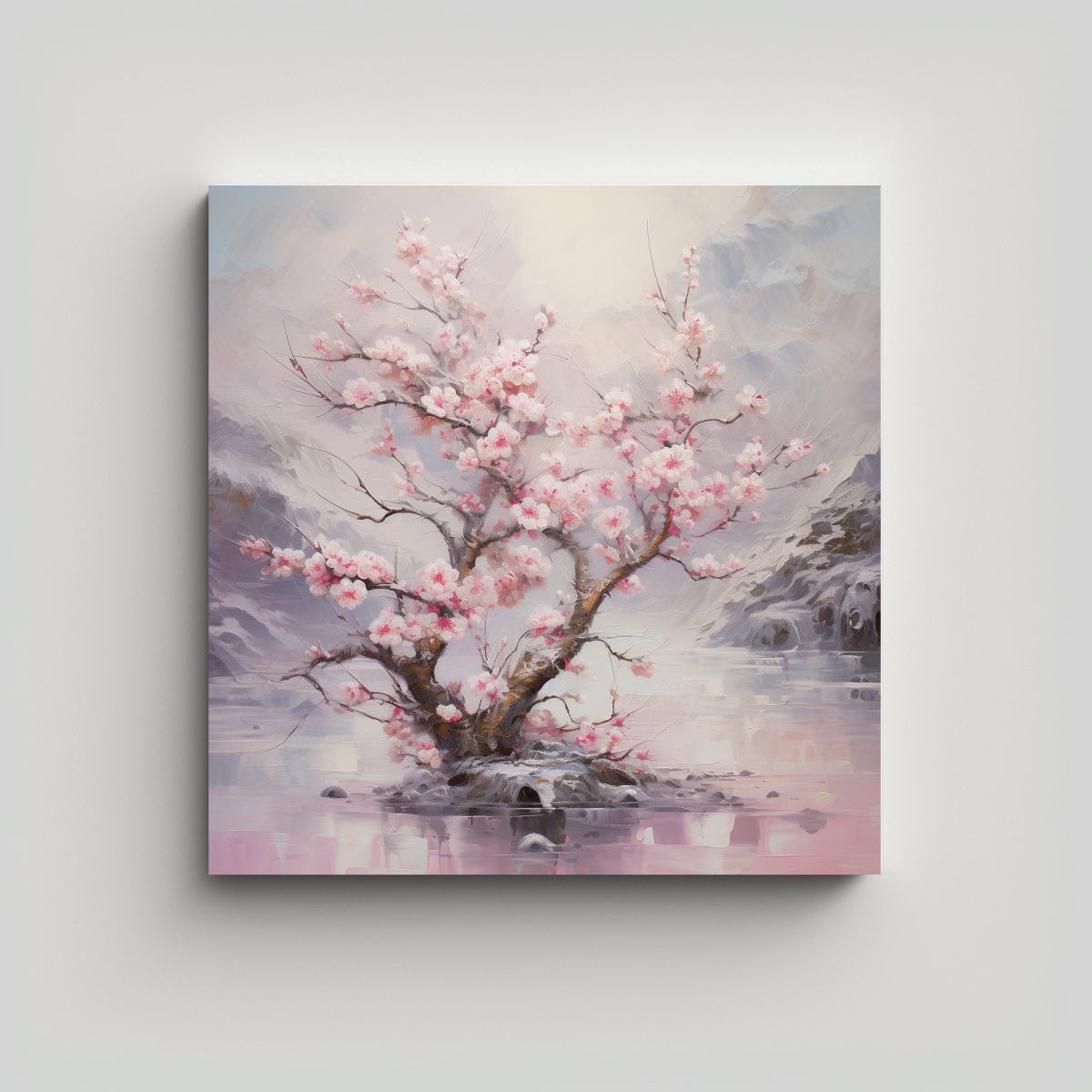 GENERICO - Cuadro Creativa Reflejo De Flor De Cerezo O 60x60 Cm