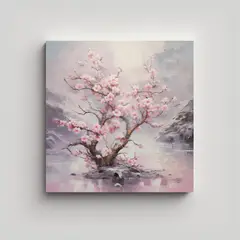 GENERICO - Cuadro Creativa Reflejo De Flor De Cerezo O 50x50 Cm
