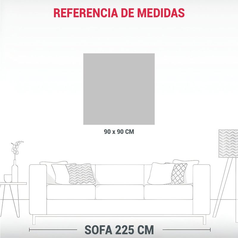 GENERICO - Cuadro Creativa Reflejo De Flor De Cerezo O 90x90 Cm