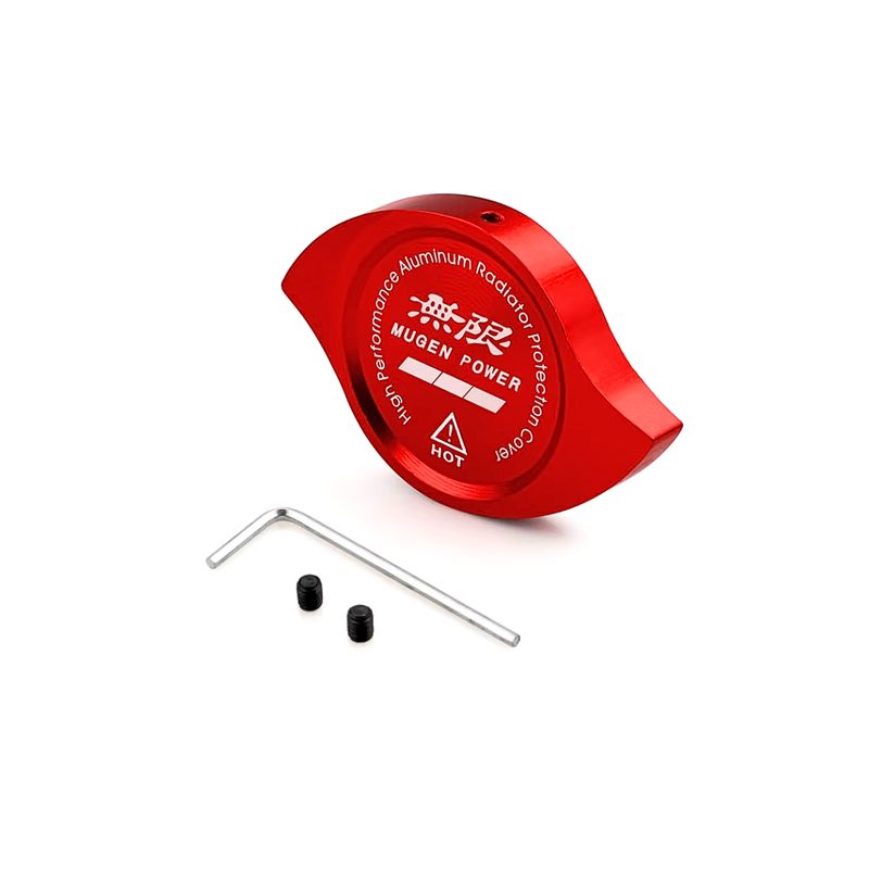 GENERICO - Tapa De Radiador Decorativa De Aluminio Adorno Auto Roja