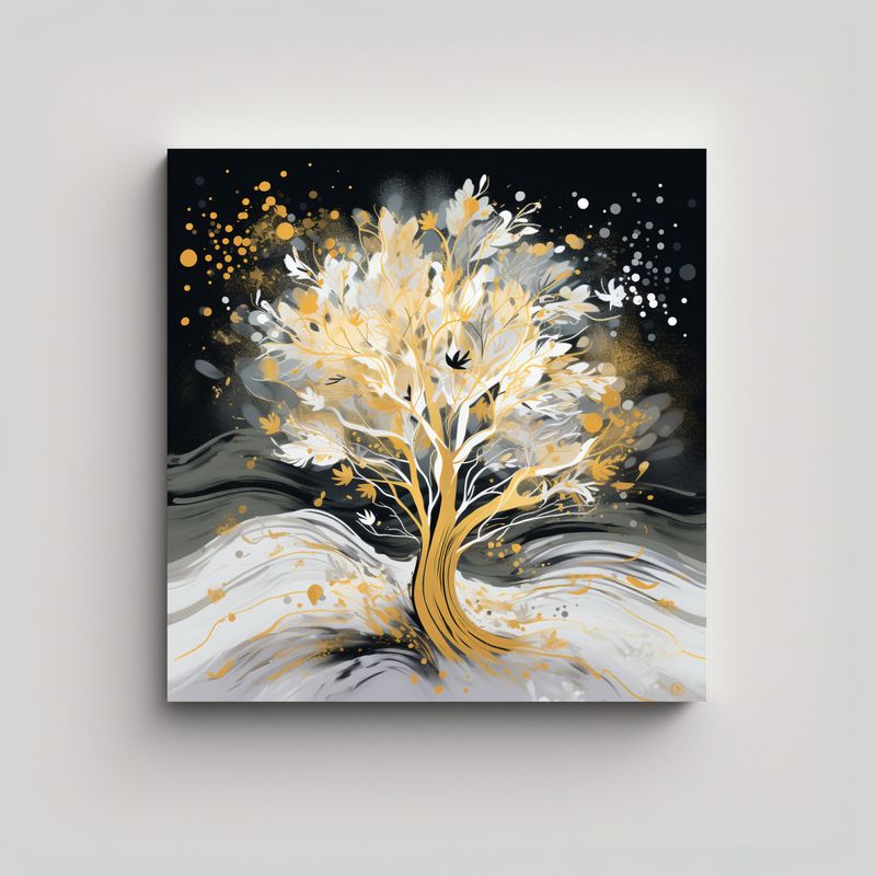 GENERICO - Pintura Decorativa De Cuadro De Arte Combinación 90x90 Cm