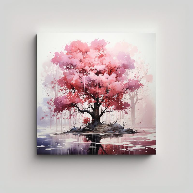 GENERICO - Cuadro Sublimado A Forest Tree, Colores Blanco Y 50x50 Cm