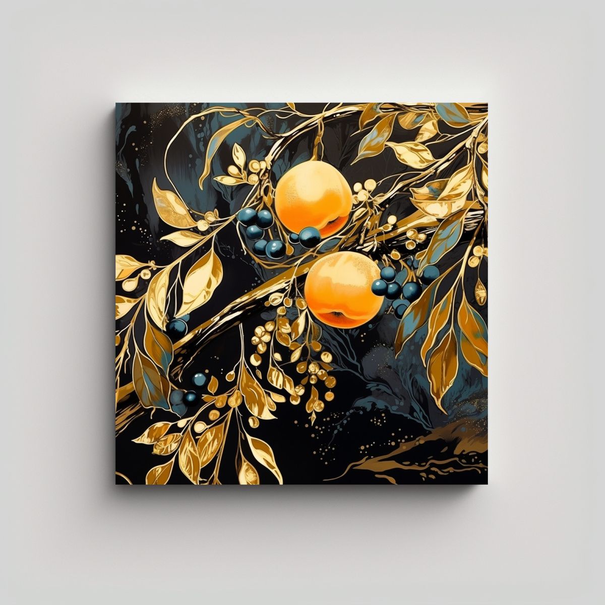 GENERICO - Pinturas Decorativas En Colores Oro Y Negro De 70x70 Cm