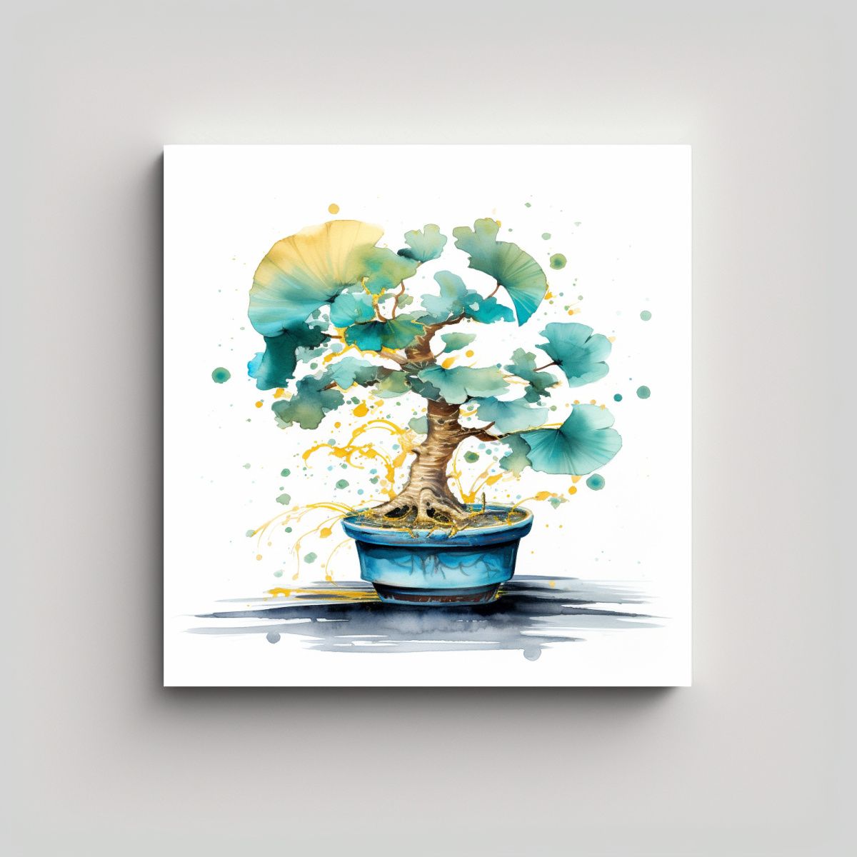 GENERICO - Pintura De Pared Estilo Galería Ginkgo Biloba 70x70 Cm