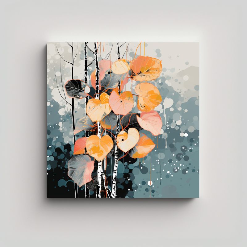 GENERICO - Pintura Juvenil De árbol Temblón En Colores 50x50 Cm