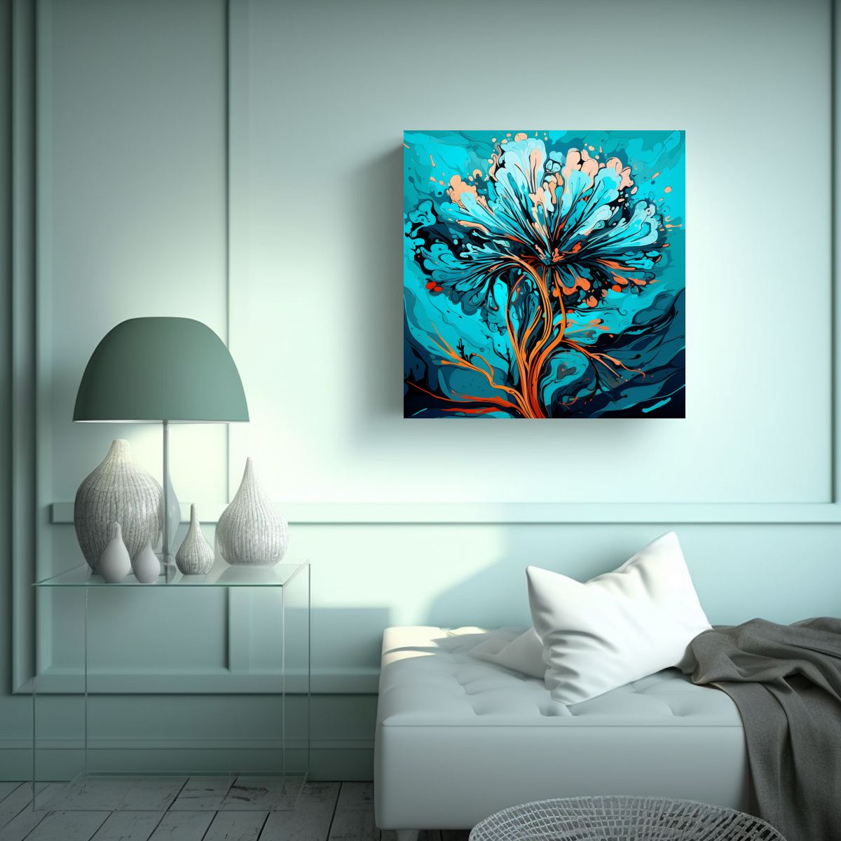 GENERICO - Pintura Decorativa Con El Concepto De Armonía De 80x80 Cm