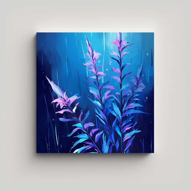 GENERICO - Pinturas Lienzo Movimiento Living A Fireweed 80x80 Cm