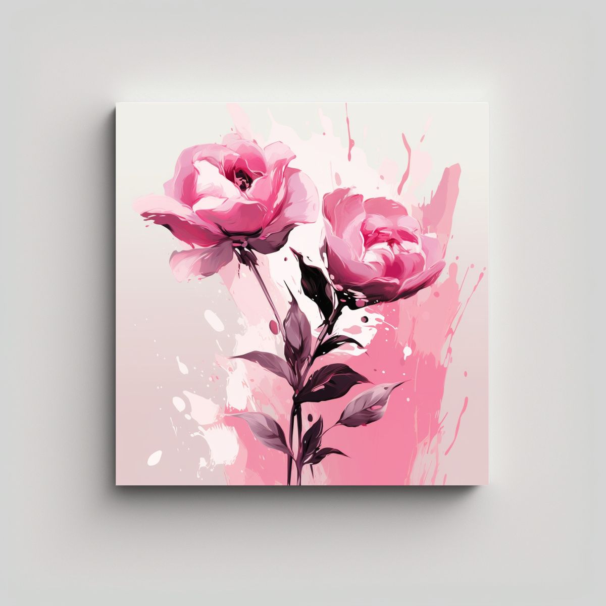 GENERICO - Cuadro Tonos Formación A En Colores Rosados 70x70 Cm