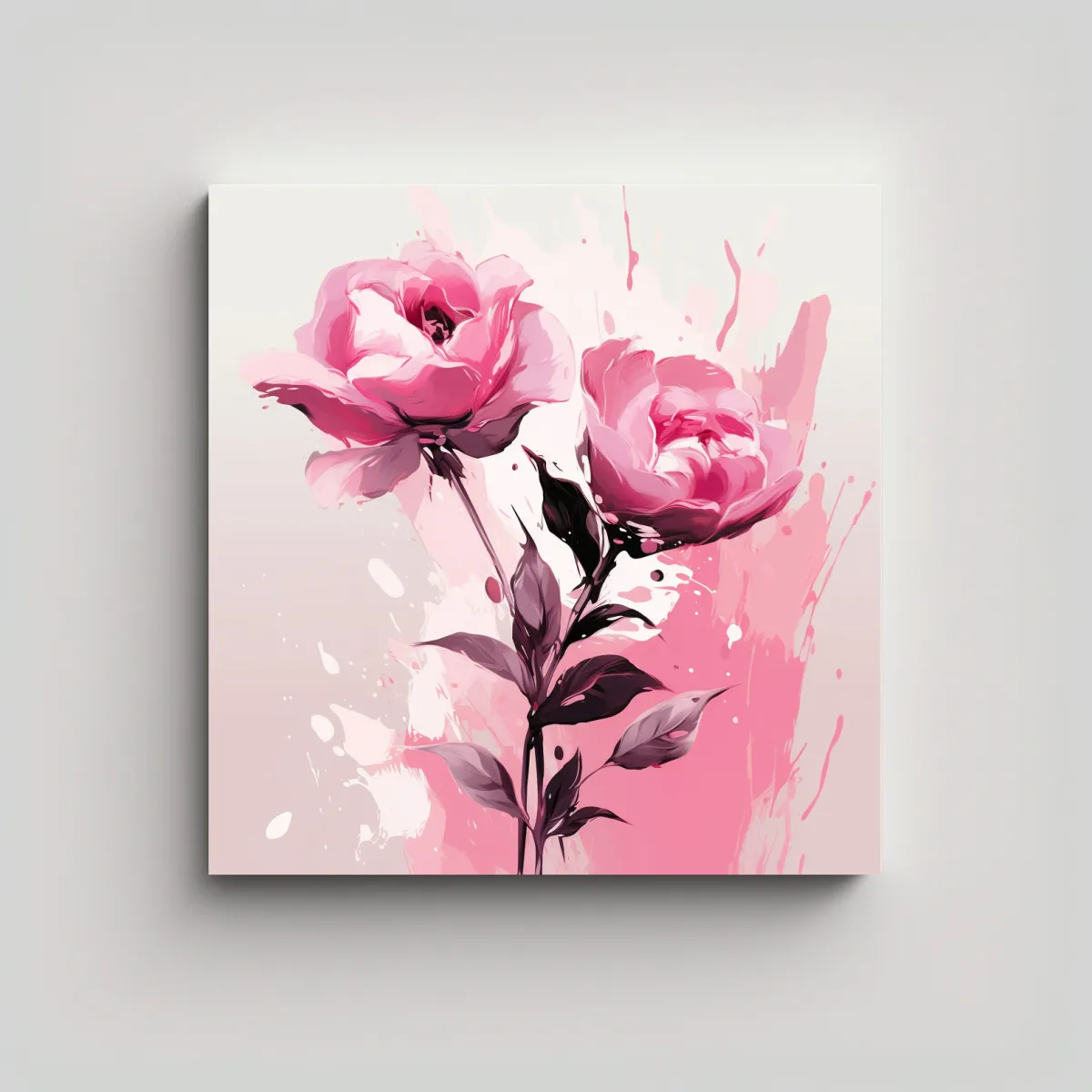 GENERICO - Cuadro Tonos Formación A En Colores Rosados 70x70 Cm