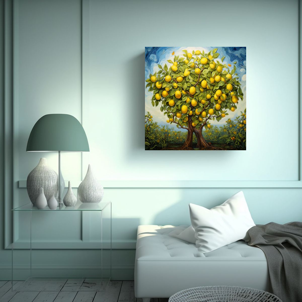 GENERICO - Cuadro Espectacular De Vitalidad A Lemon Tree 60x60 Cm