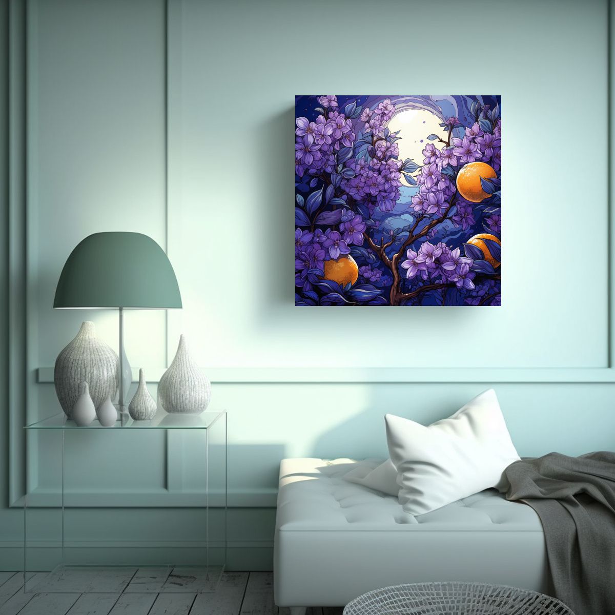 GENERICO - Tela En Bastidor Tema Gama De Colores Para 80x80 Cm