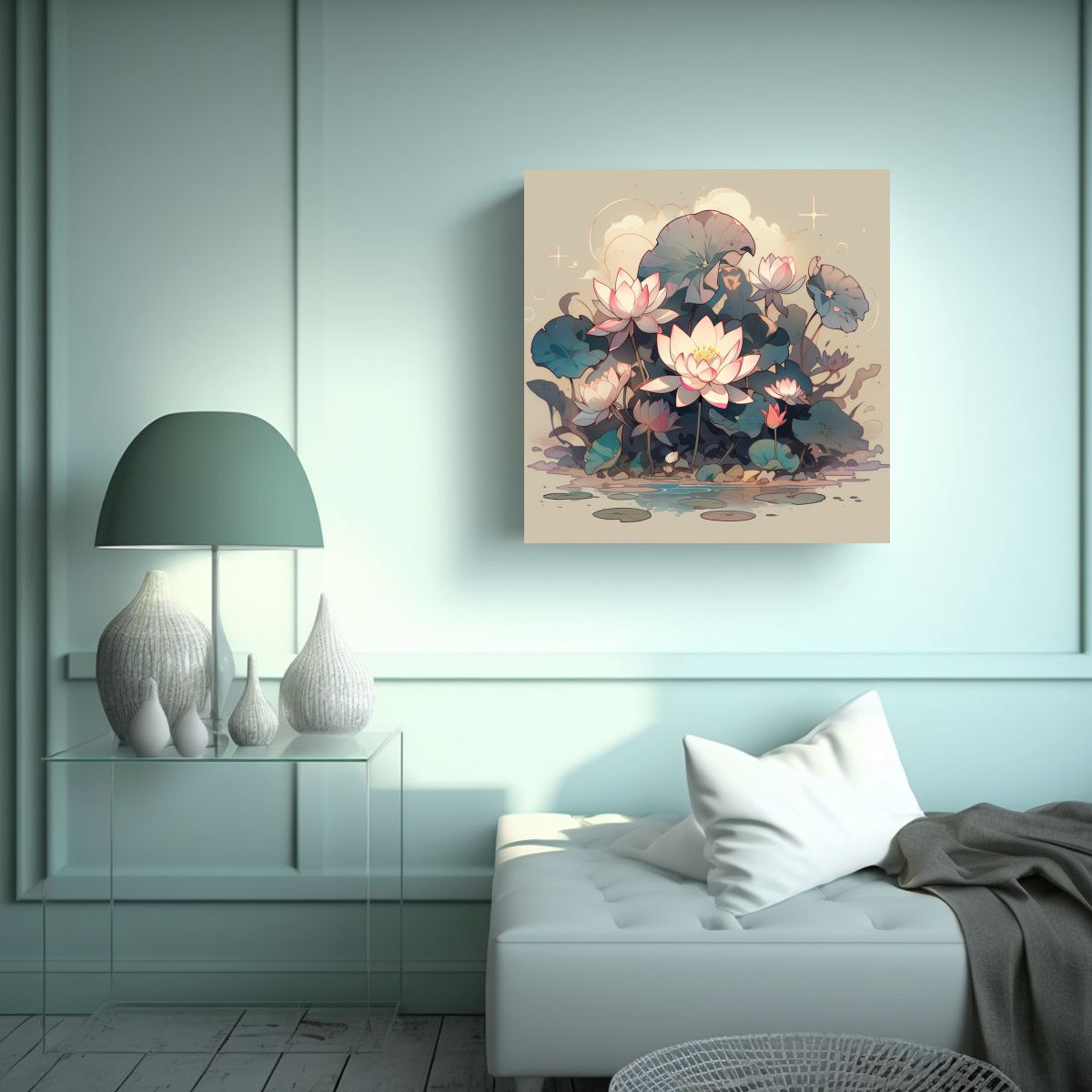 GENERICO - Pintura Decorativa De Cuadro Tema Unica: Flores 80x80 Cm